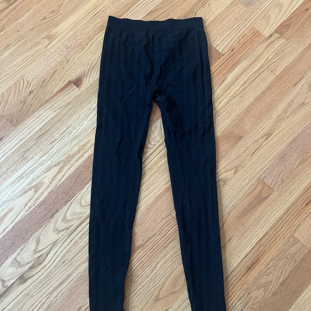 Cable Knit Pattern Ski Base Layer Leggings - image 3